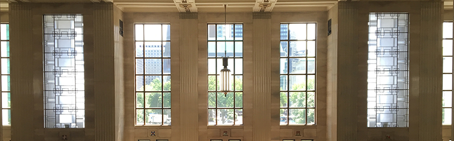 Windows in the Grand Hall of the Supreme Court of Canada Building