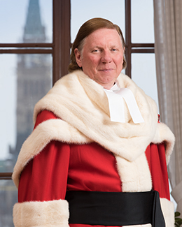 Malcolm Rowe in red ceremonial robe