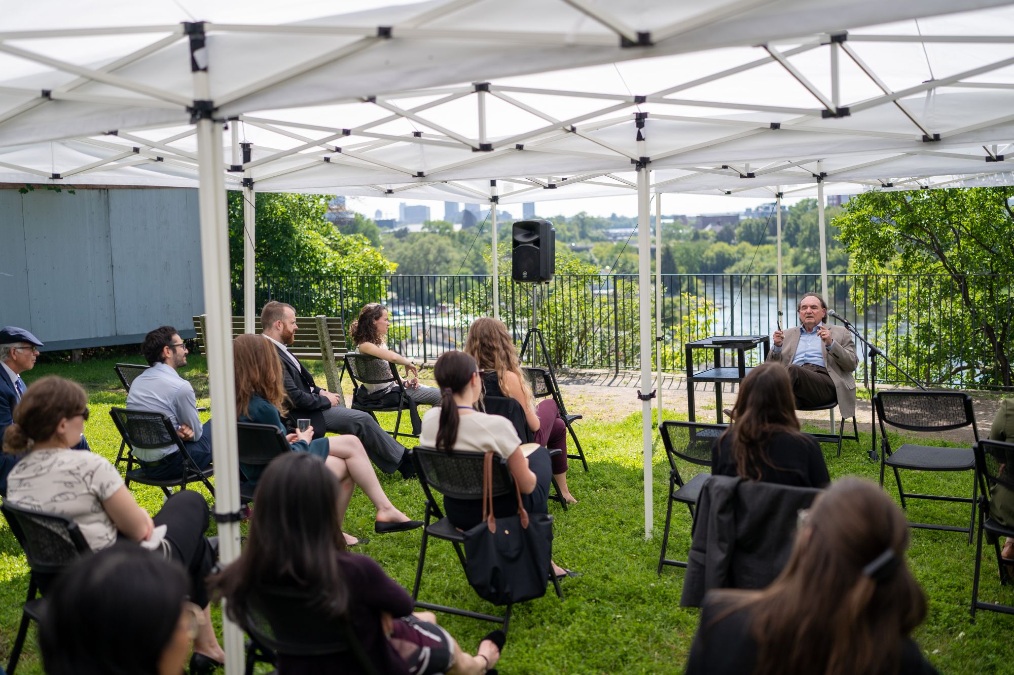 Meeting held outside